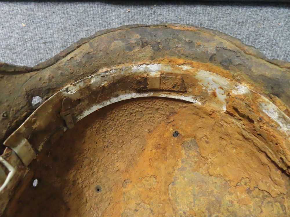 2-GROUND DUG WWII GERMAN HELMETS-M35 AND M40 MODELS-GREAT DISPLAY-img-15