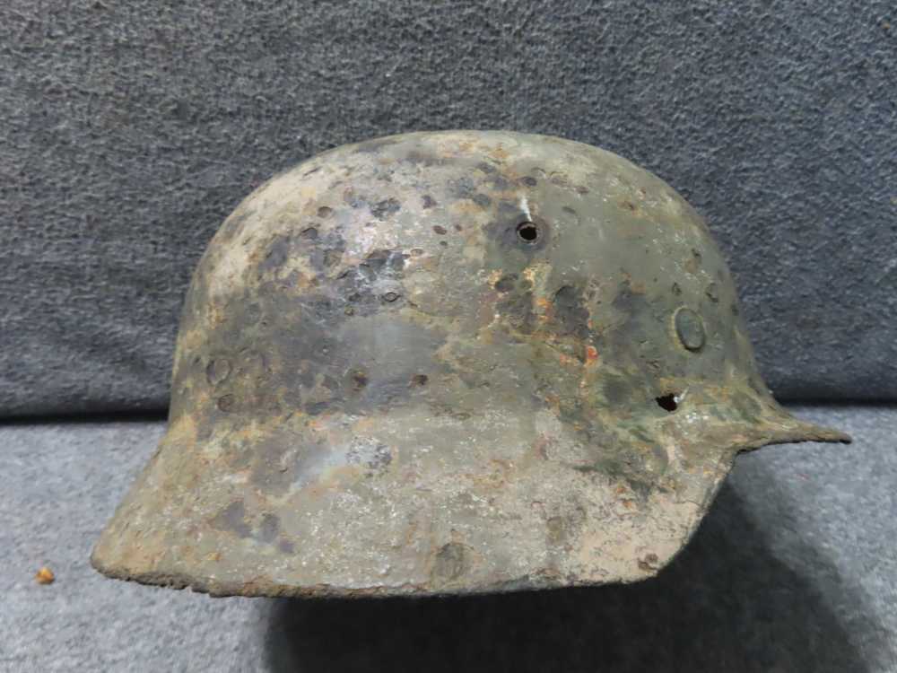 2-GROUND DUG WWII GERMAN HELMETS-M35 AND M40 MODELS-GREAT DISPLAY-img-12