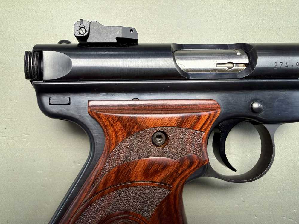 Ruger Mark III Target .22 LR – 5.5” Bull Barrel – Wood Target Grips – Box-img-8