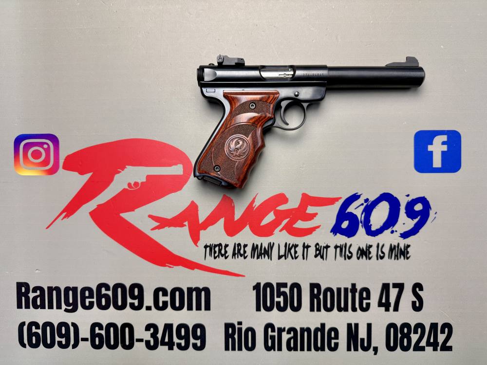 Ruger Mark III Target .22 LR – 5.5” Bull Barrel – Wood Target Grips – Box-img-2