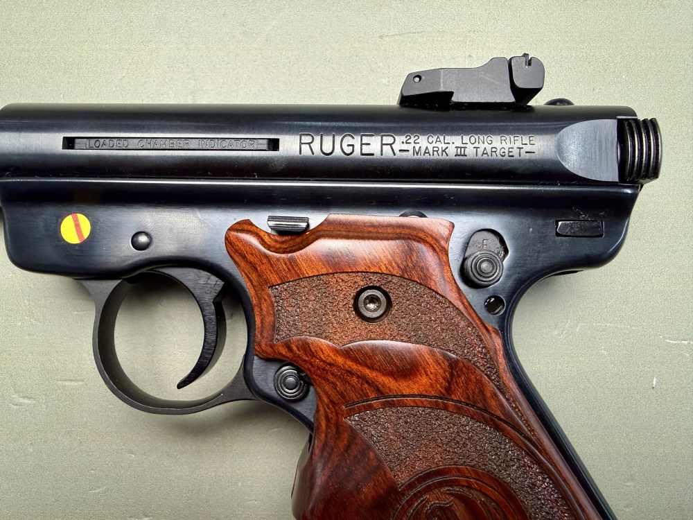 Ruger Mark III Target .22 LR – 5.5” Bull Barrel – Wood Target Grips – Box-img-12