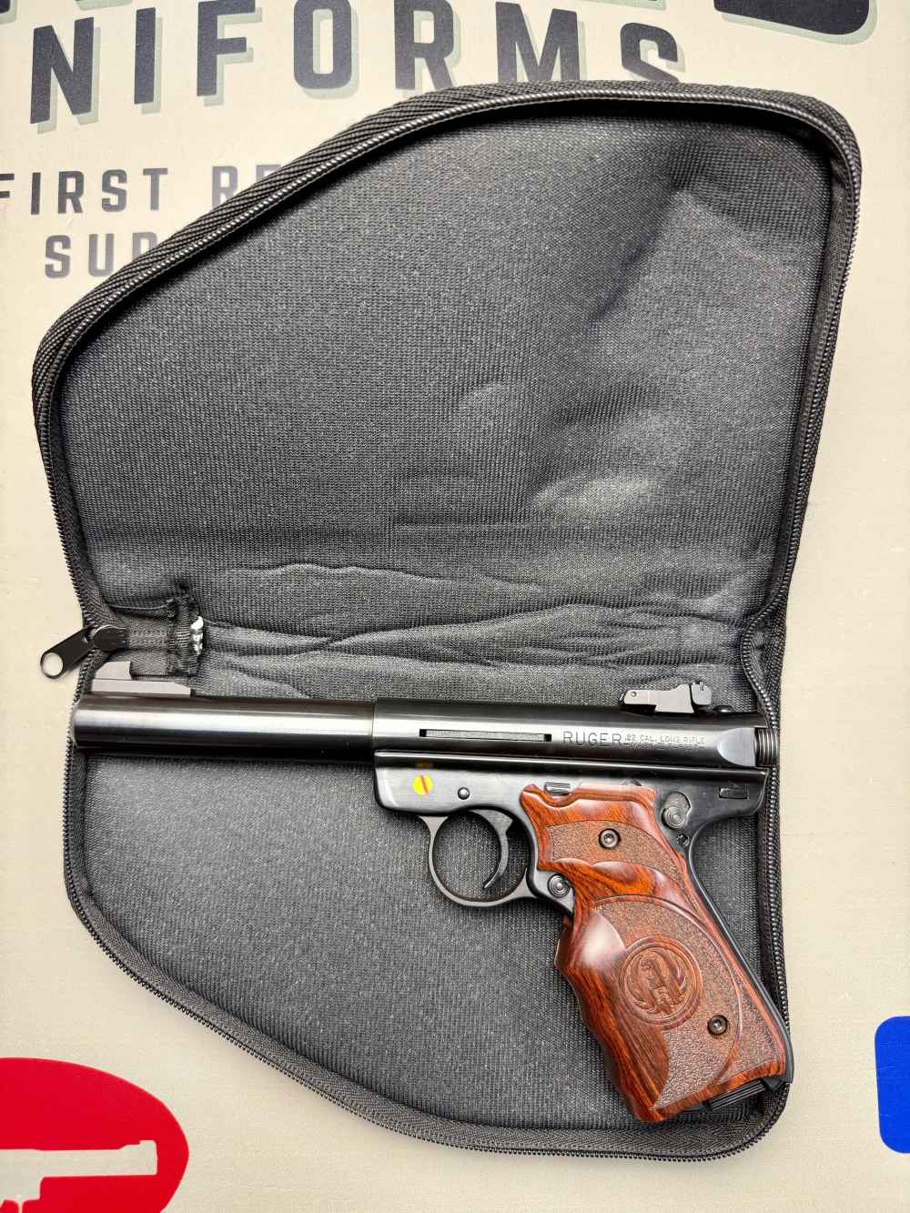 Ruger Mark III Target .22 LR – 5.5” Bull Barrel – Wood Target Grips – Box-img-6
