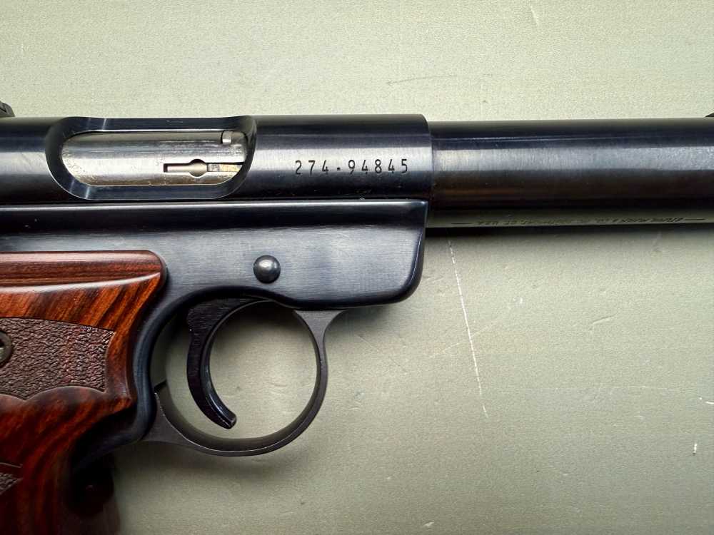 Ruger Mark III Target .22 LR – 5.5” Bull Barrel – Wood Target Grips – Box-img-9