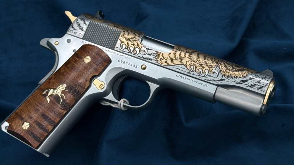 Colt SK Customs SKC Luchando Tigre Tiger 1911 5" SS & Gold 38 Super LAYAWAY-img-20
