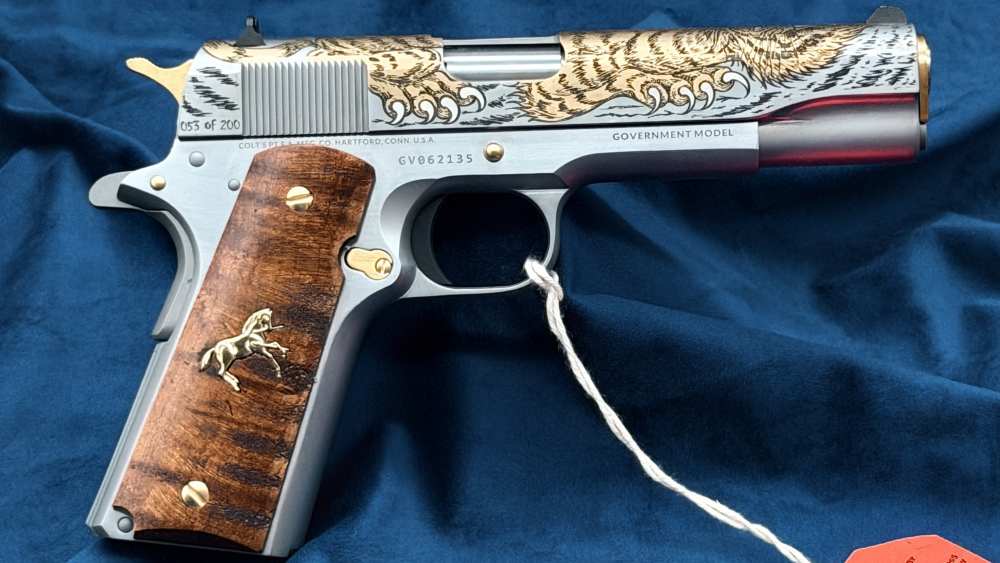 Colt SK Customs SKC Luchando Tigre Tiger 1911 5" SS & Gold 38 Super LAYAWAY-img-15