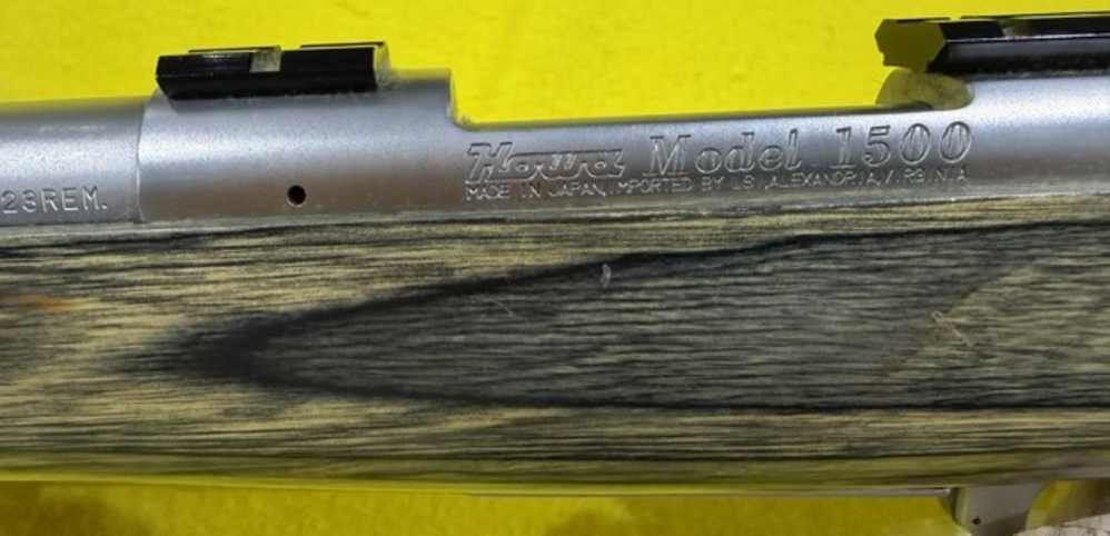HOWA Mod 1500, .223 Rem, Lam TH Stock, SS Barrel and Action Scope Rings & B-img-1
