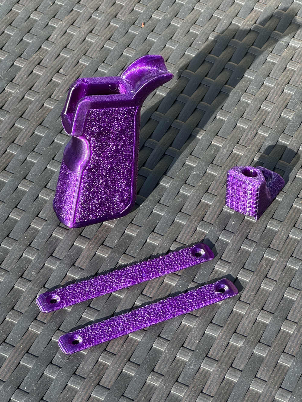 AR-15 Mil-Spec Grip | M-LOC Rail Covers | Barricade Hand Stop | Stippled-img-0