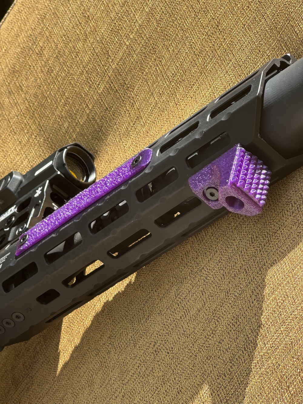 AR-15 Mil-Spec Grip | M-LOC Rail Covers | Barricade Hand Stop | Stippled-img-5