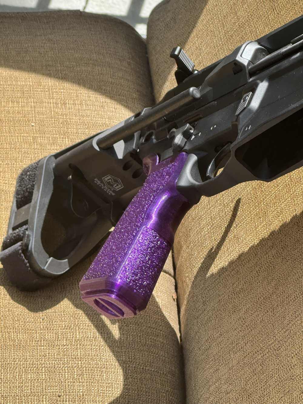AR-15 Mil-Spec Grip | M-LOC Rail Covers | Barricade Hand Stop | Stippled-img-6