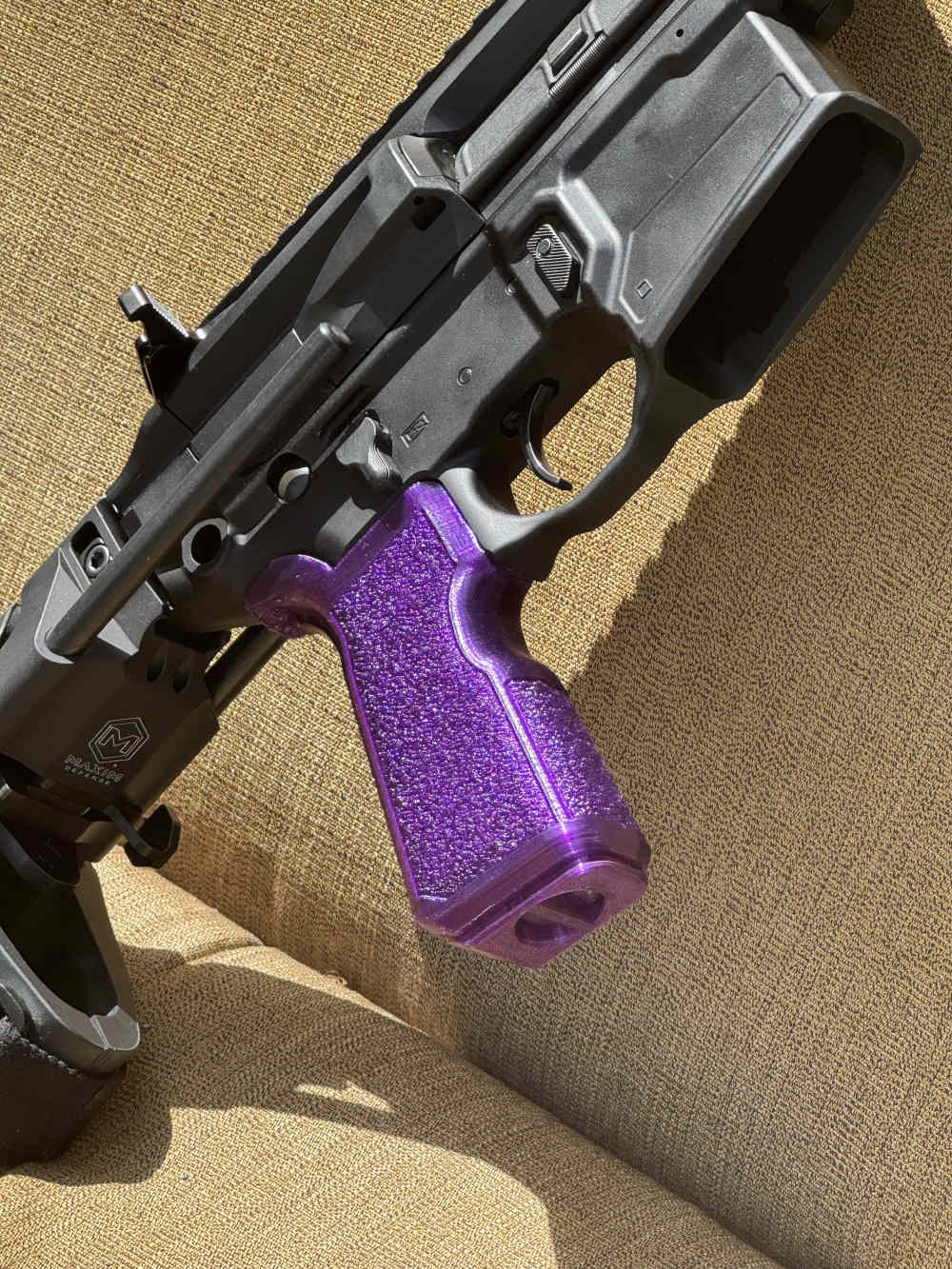 AR-15 Mil-Spec Grip | M-LOC Rail Covers | Barricade Hand Stop | Stippled-img-3