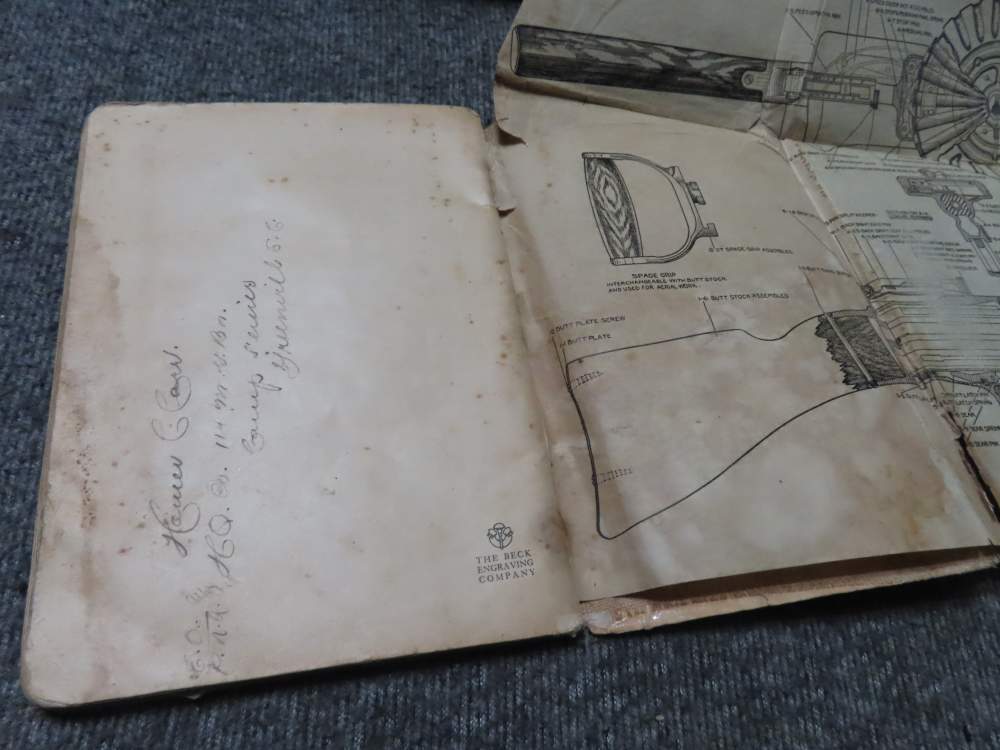 WWI LEWIS MACHINEGUN MANUAL NAMED AND DATED NOVEMBER 12, 1917-RARE !-img-17