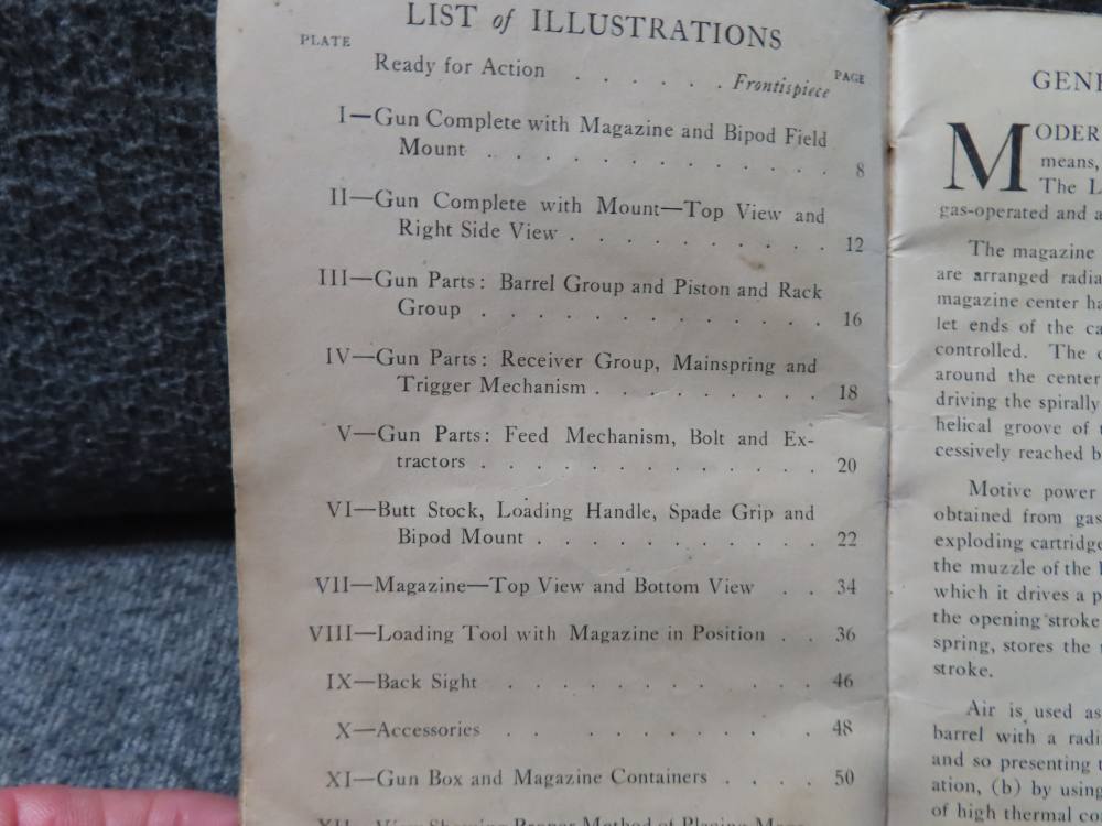 WWI LEWIS MACHINEGUN MANUAL NAMED AND DATED NOVEMBER 12, 1917-RARE !-img-7