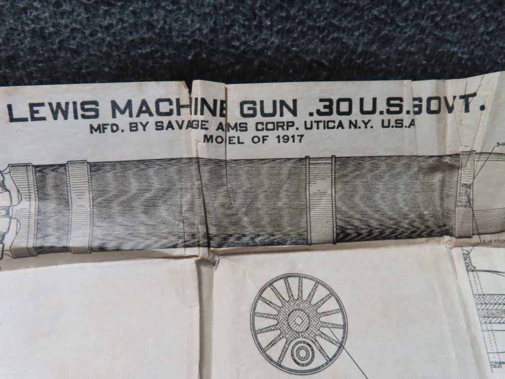 WWI LEWIS MACHINEGUN MANUAL NAMED AND DATED NOVEMBER 12, 1917-RARE !-img-19