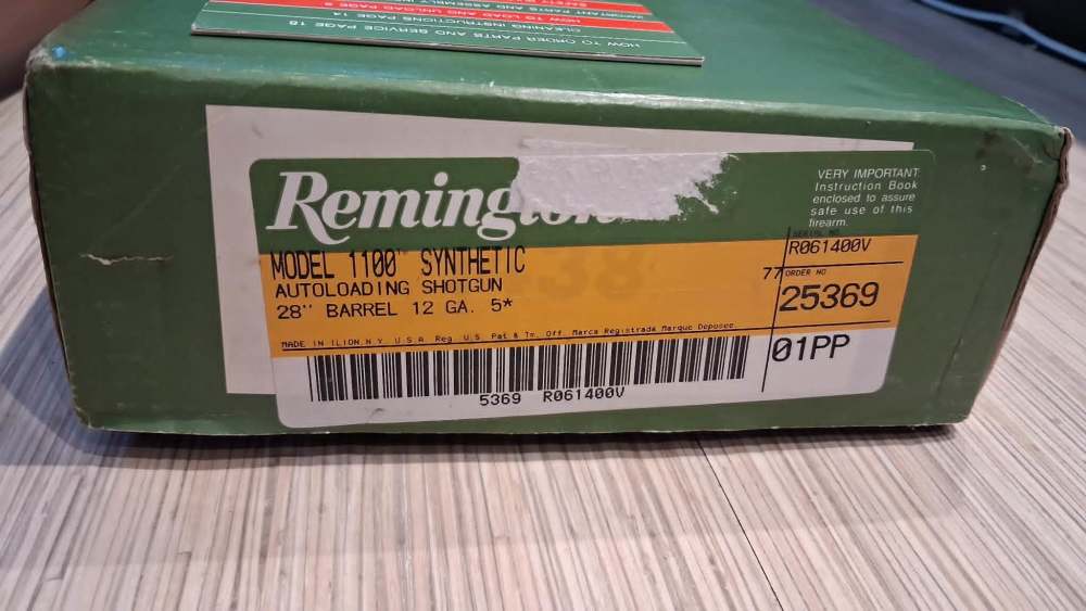 REMINGTON 1100 SYNTHETIC 12GA 28" BARREL & SLUG BARREL BOX/PAPERWORK-img-14
