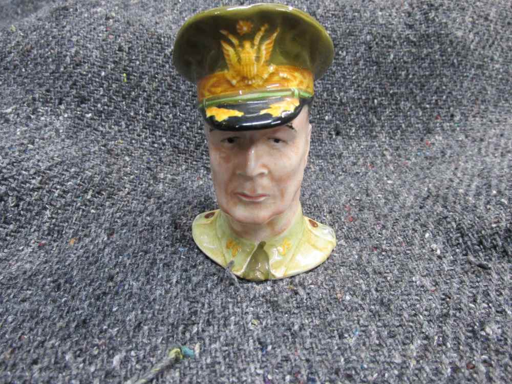 3" TALL GENERAL DOUGLAS MACARTHUR, DECORATIVE CREAMER, VINTAGE 1942 -img-0