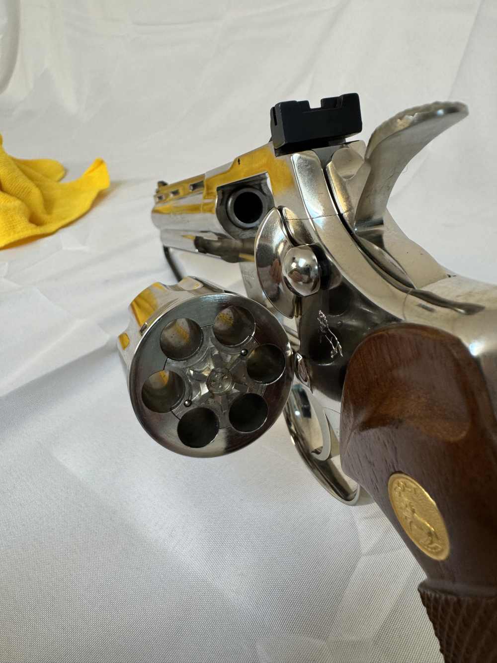 1979 Colt Python 6" FACTORY NICKEL .357 - NIB Unfired - MATCHING BOX & Pape-img-8