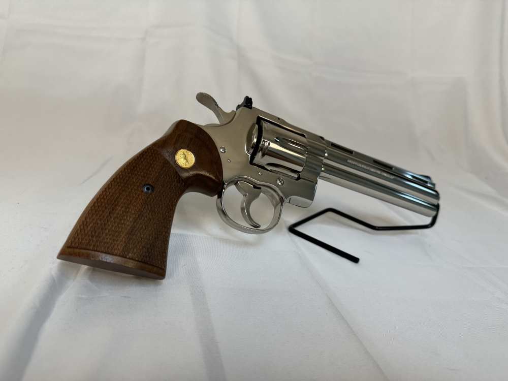 1979 Colt Python 6" FACTORY NICKEL .357 - NIB Unfired - MATCHING BOX & Pape-img-4