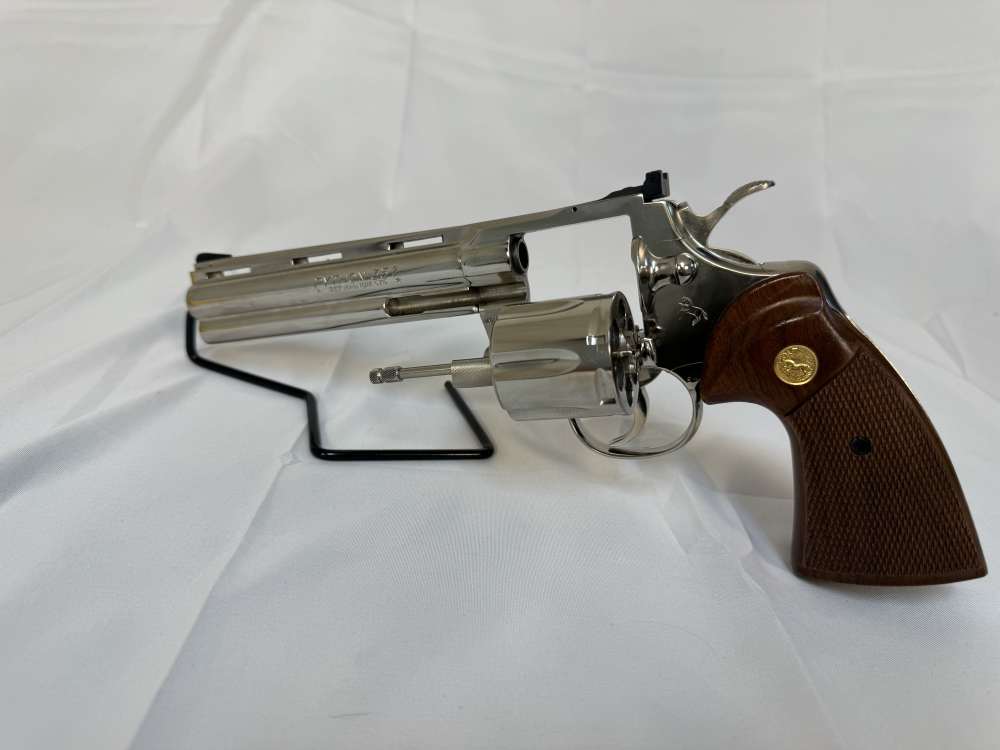 1979 Colt Python 6" FACTORY NICKEL .357 - NIB Unfired - MATCHING BOX & Pape-img-6