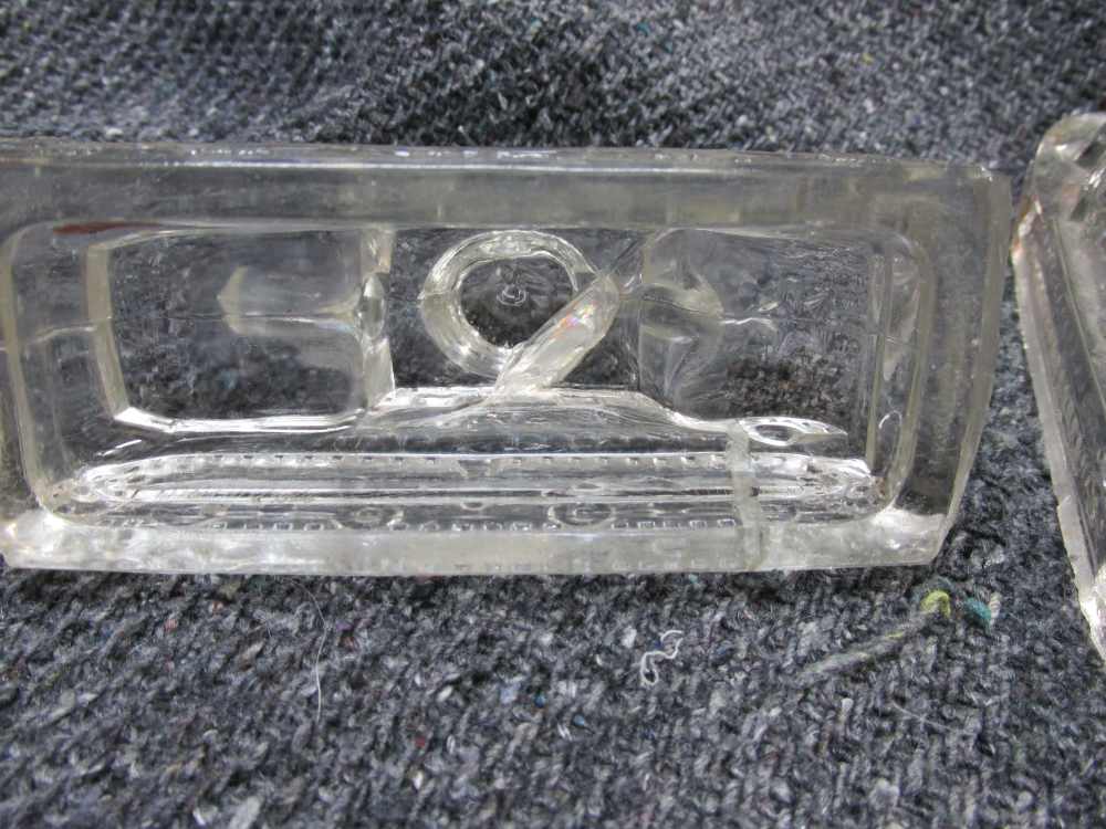 2-ORIGINAL WWII ERA GLASS SHIP & TANK CANDY CONTAINERS-NICE DISPLAY-img-4