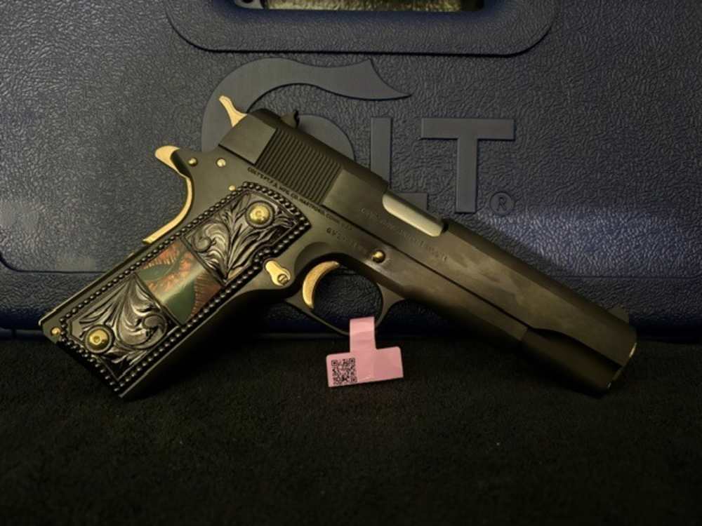 Colt 1911 Series 70 Government 45 ACP Black & Gold NR .01 start Penny-img-2