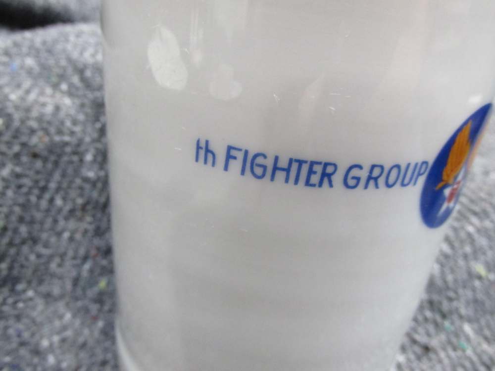 POST WWII GERMANY U.S. ZONE AIR FORCE FIGHTER GROUP "DINING HALL" MUG-NICE-img-1