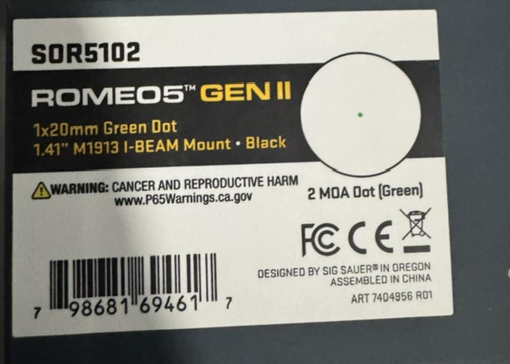 Sig Sauer Romeo 5 Green Dot - BRAND NEW NO CC FEE-img-0