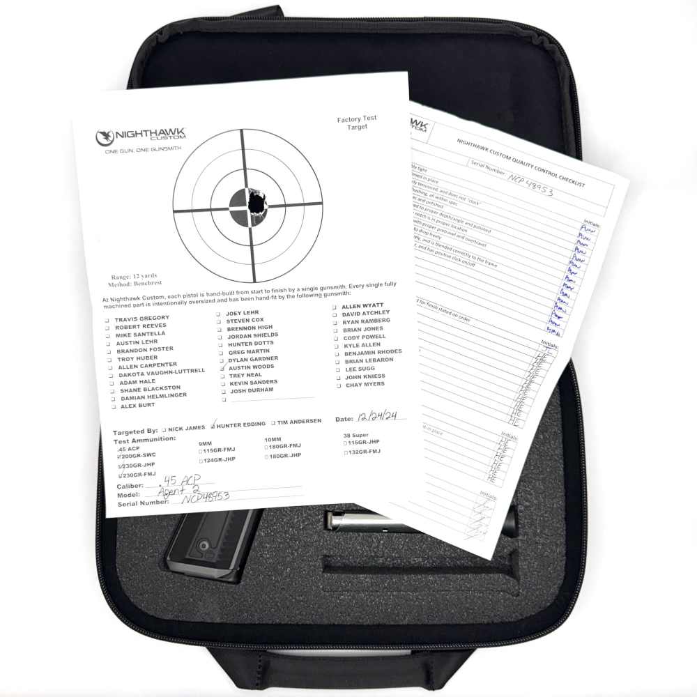 Nighthawk Custom Agent2 Gov Recon 45ACP 5", G10 Railscale Grips NH-Agent-45-img-9