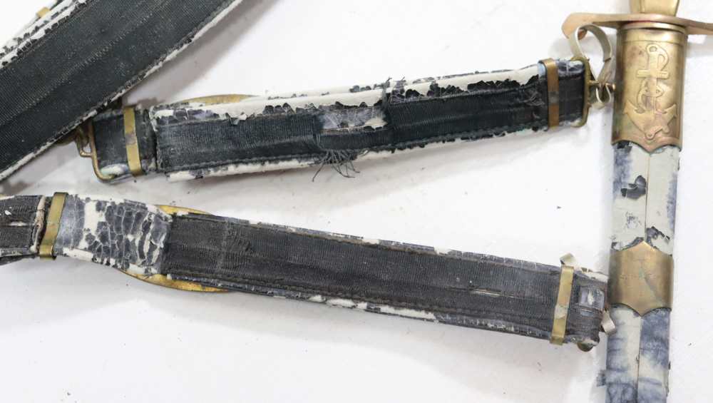 ORG 1950's SOVIET NAVAL OFFICER'S PARADE DIRK W/ BELT AND HANGERS-img-10
