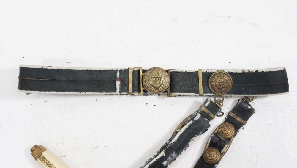 ORG 1950's SOVIET NAVAL OFFICER'S PARADE DIRK W/ BELT AND HANGERS-img-1