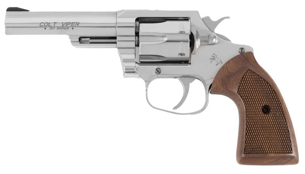 Colt Viper .357 Magnum Revolver - 4.25" Barrel - Standard Stainless - Walnu-img-2