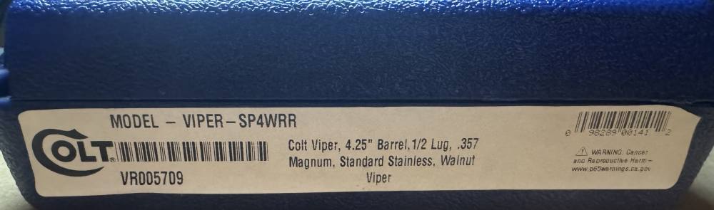 Colt Viper .357 Magnum Revolver - 4.25" Barrel - Standard Stainless - Walnu-img-1