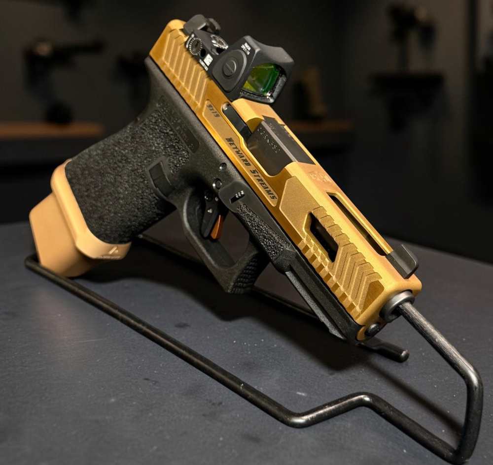 Glock 19 Custom|Precision-milled OEM SLIDE| Burnt Bronze Cerakote-img-2