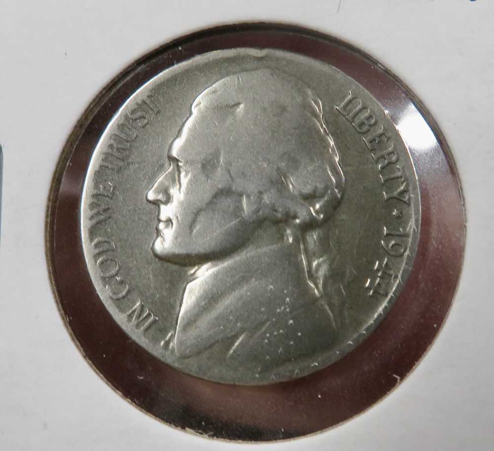 1944-S Jefferson Wartime Silver Nickel – WWII Issue – San Francisco Mint-img-2