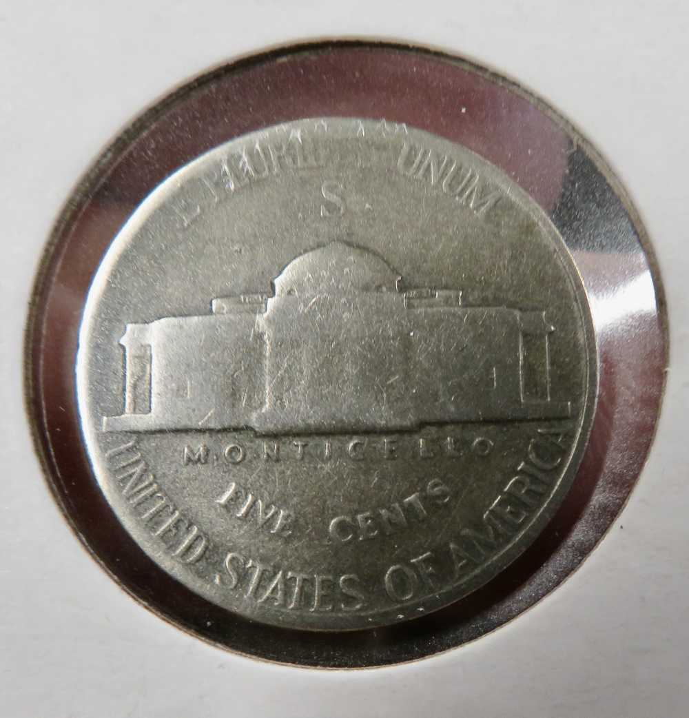 1944-S Jefferson Wartime Silver Nickel – WWII Issue – San Francisco Mint-img-3