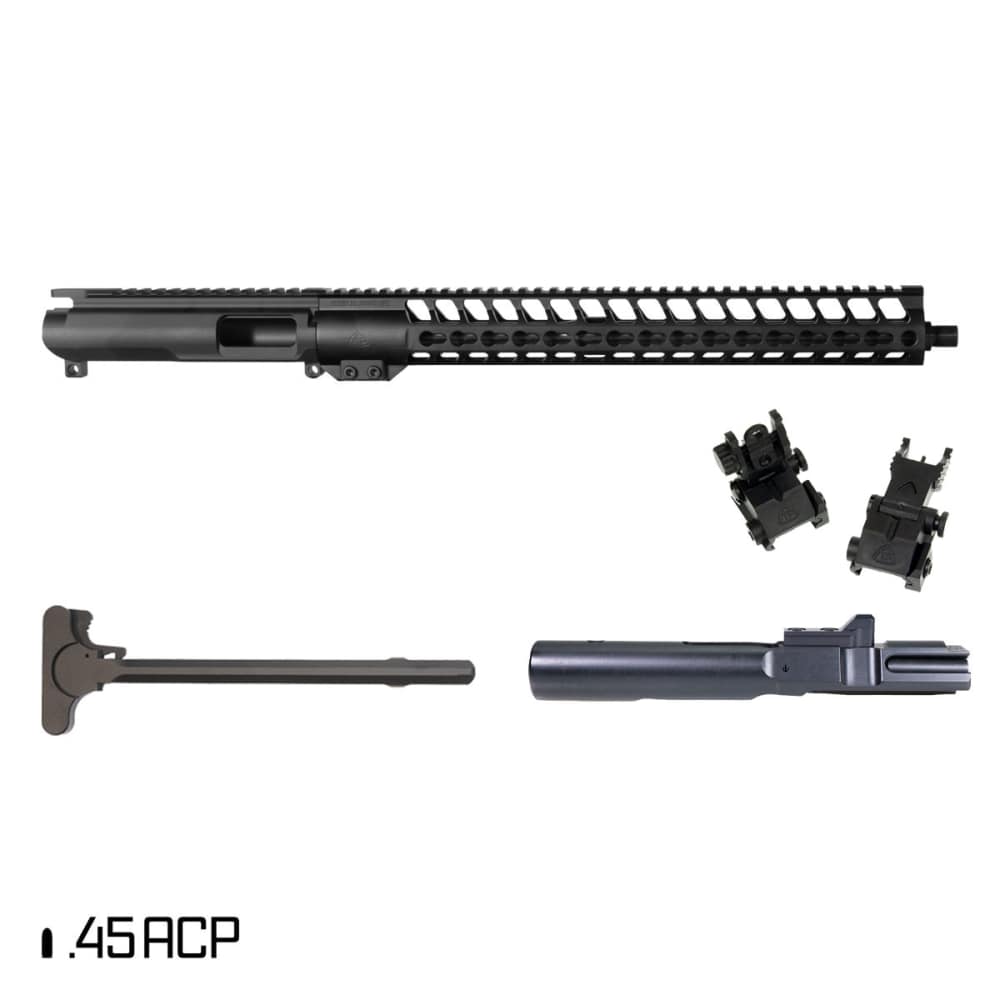 AR15 16" 45 ACP Rifle Complete Upper - BCG & Charging Handle-img-0