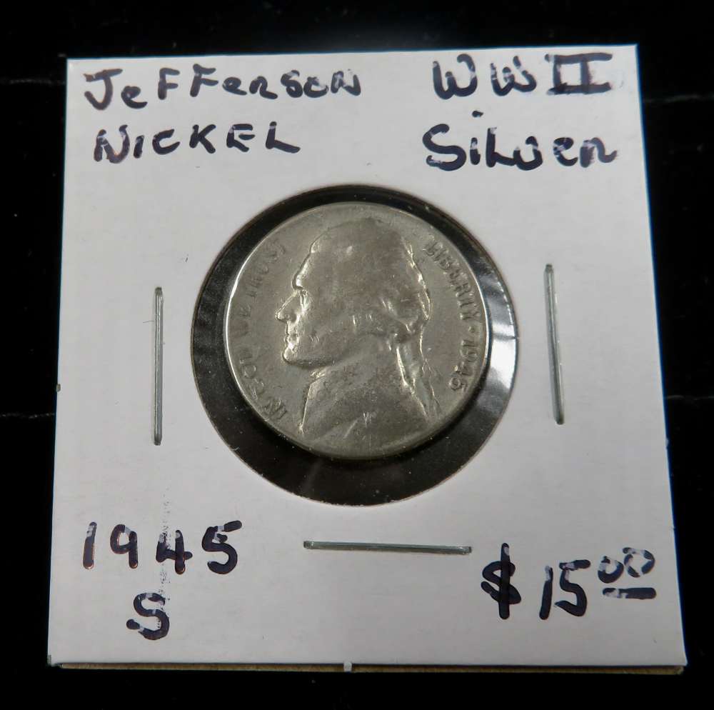 1945-S Jefferson WWII Silver War Nickel – 35% Silver -img-0