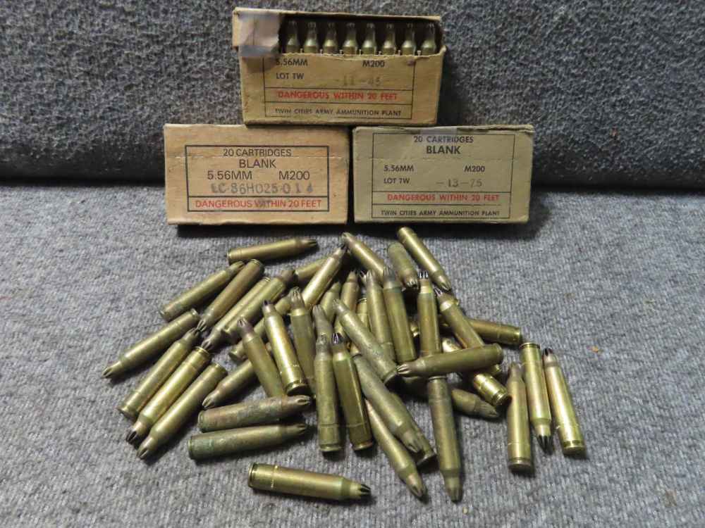 106 ROUNDS OF U.S.G.I. 5.56mm (.223) CALIBER BLANK AMMUNITION-img-0