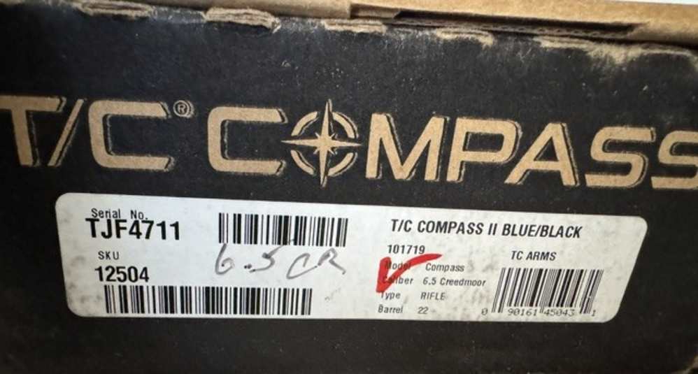 Thompson Center Compass II 6.5 Creedmoor Bolt Action Rifle, Black-img-1