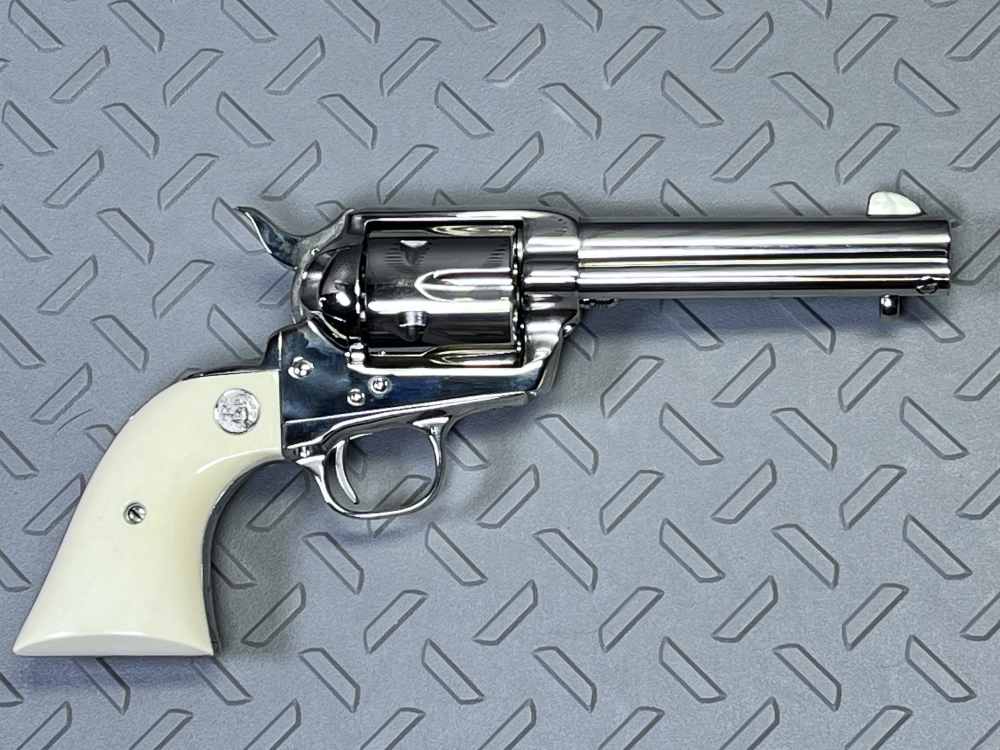 RARE COLT SAA FRONTIER SIX SHOOTER 44-40 NICKEL MODEL P2941 4 3/4 NO CC FEE-img-12