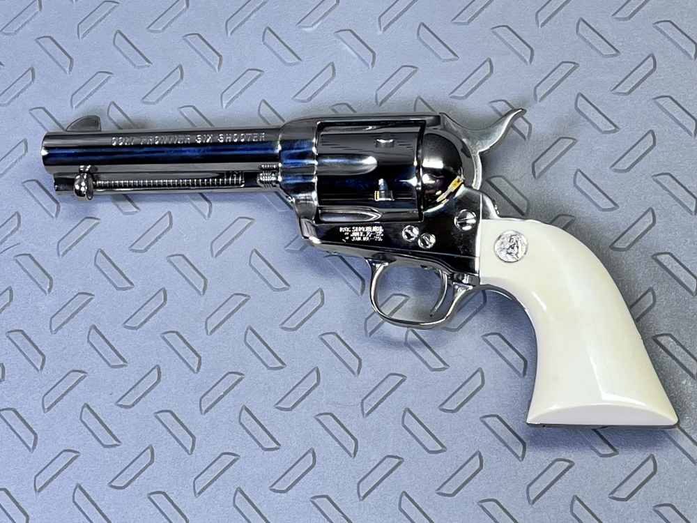 RARE COLT SAA FRONTIER SIX SHOOTER 44-40 NICKEL MODEL P2941 4 3/4 NO CC FEE-img-6