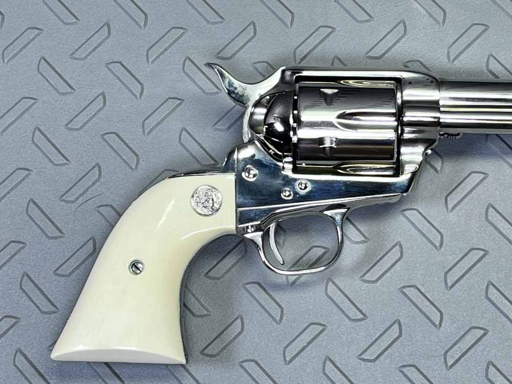 RARE COLT SAA FRONTIER SIX SHOOTER 44-40 NICKEL MODEL P2941 4 3/4 NO CC FEE-img-13
