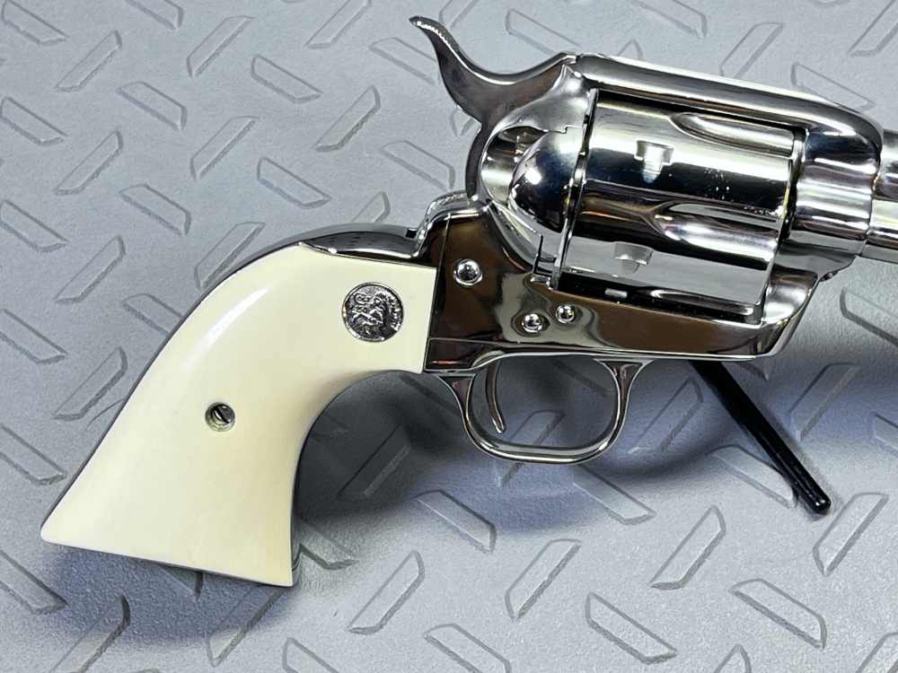 RARE COLT SAA FRONTIER SIX SHOOTER 44-40 NICKEL MODEL P2941 4 3/4 NO CC FEE-img-10