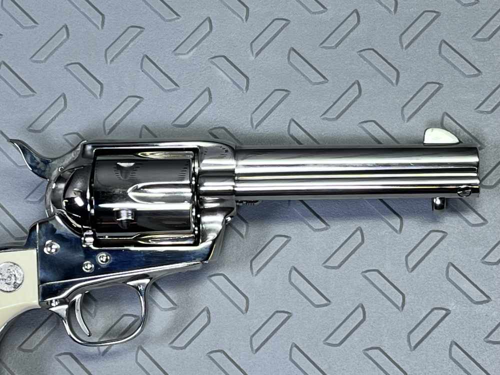 RARE COLT SAA FRONTIER SIX SHOOTER 44-40 NICKEL MODEL P2941 4 3/4 NO CC FEE-img-14