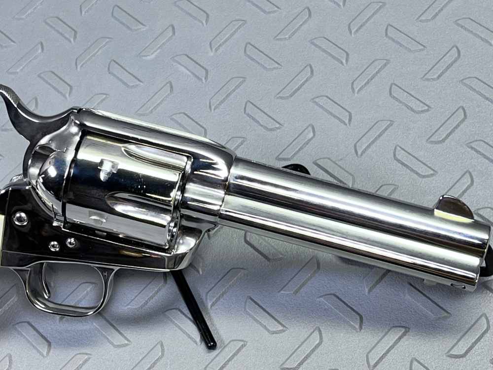 RARE COLT SAA FRONTIER SIX SHOOTER 44-40 NICKEL MODEL P2941 4 3/4 NO CC FEE-img-11