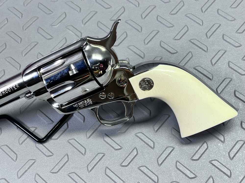 RARE COLT SAA FRONTIER SIX SHOOTER 44-40 NICKEL MODEL P2941 4 3/4 NO CC FEE-img-4