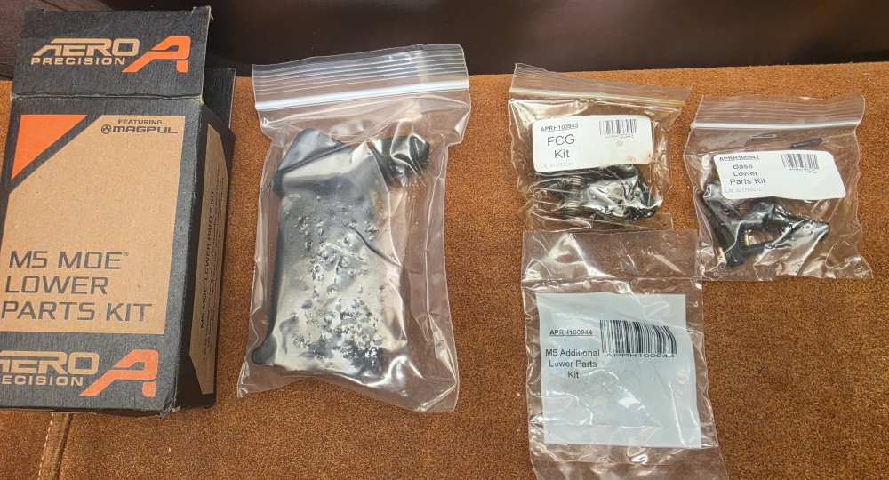 Aero Precision M5/AR10 MOE Complete Lower Parts Kit  Penny Start No Reserve-img-1