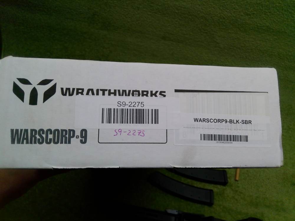 Wraithworks Warscorp 9 SBR 9mm 8.5" X2 32rnd Side Charging Unfired!-img-20