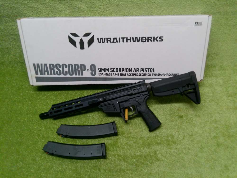 Wraithworks Warscorp 9 SBR 9mm 8.5" X2 32rnd Side Charging Unfired!-img-11