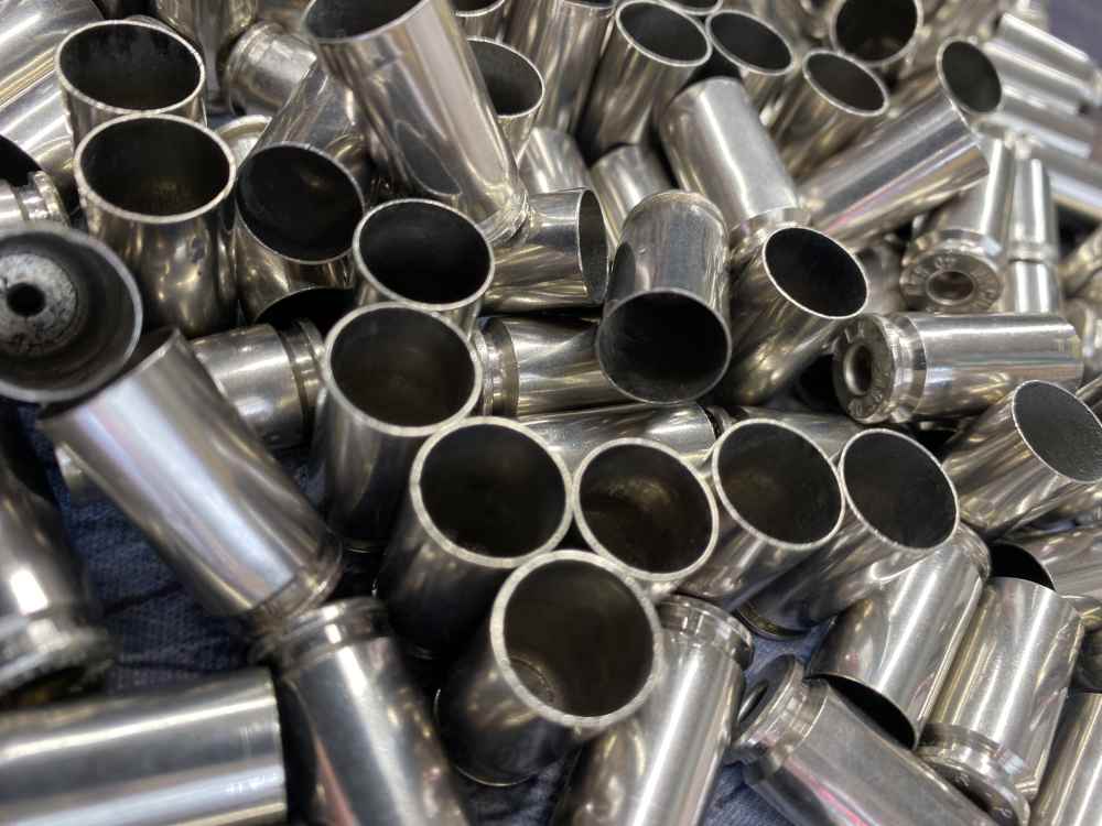 40 S&W Nickel Plated Brass, 1x Fired, Cleaned & Processed - 400 Pieces -img-0