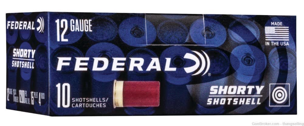 50 Rounds Federal 12 Ga SHORTY Mini Shotgun Shell 1.75” Buckshot 4 Buck-img-1